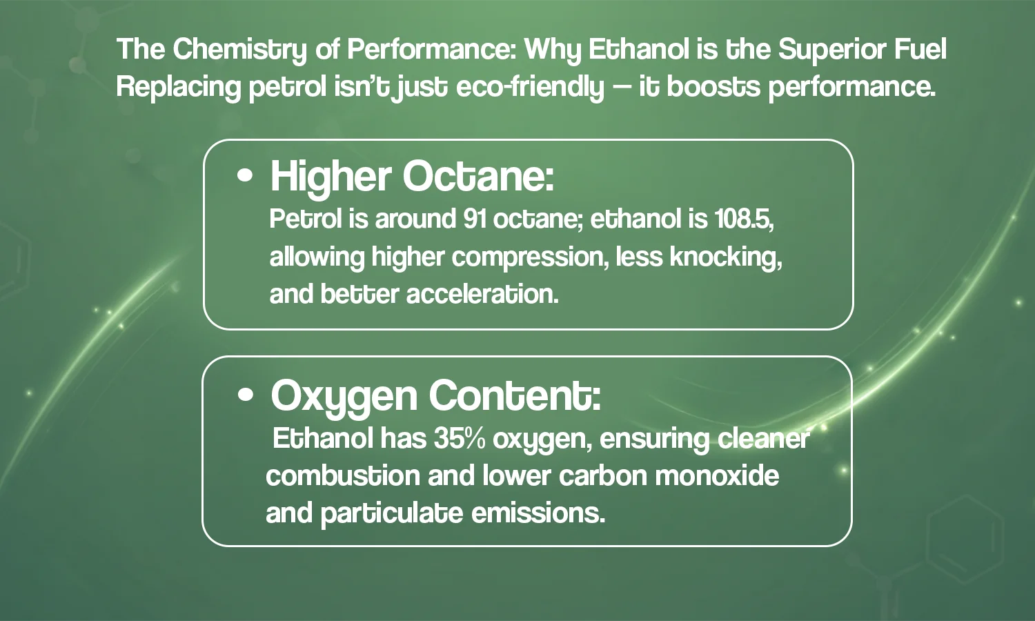 Ethanol will replace petrol